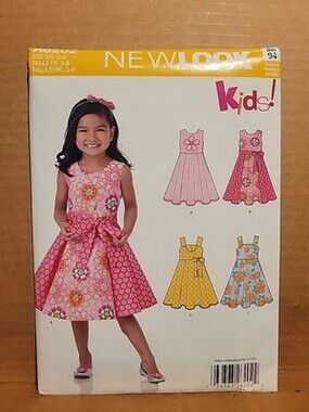 Simplicity Pattern 6202 Sizes 3-8 Child's Sundress 4 Styles Uncut 2013